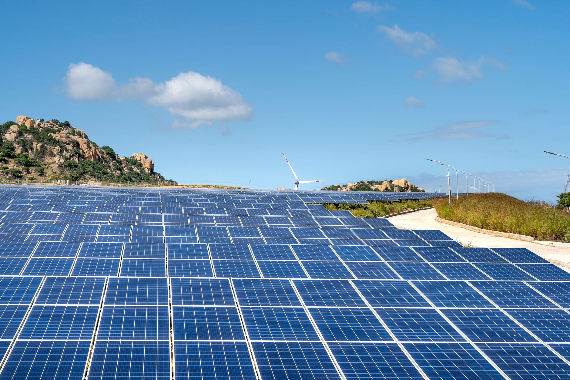 Ferme solaire moderne